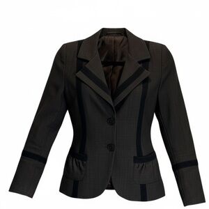Women's Grey Blazer with Black Detail